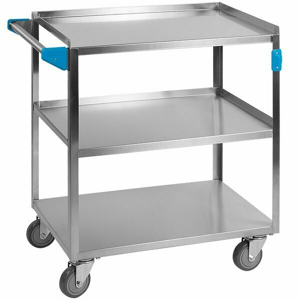 Carlisle Foodservice UC3031827 3 Shelf Stainless Steel Utility Cart - 27'' x 18'' x 32 1/2'' 271UC3031827